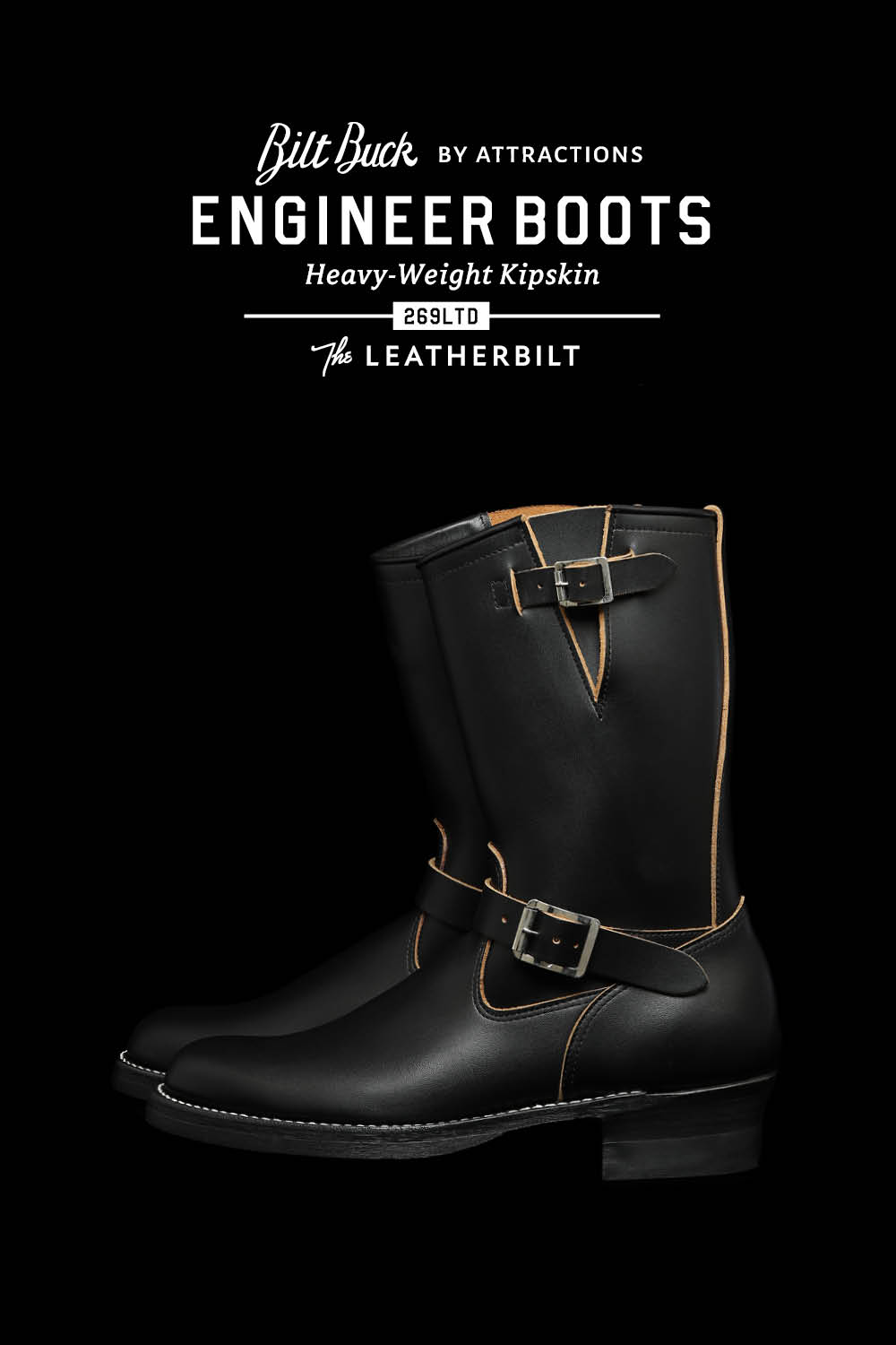 Lot.269LTD Engineer Boots Heavy-Weight Kipskin