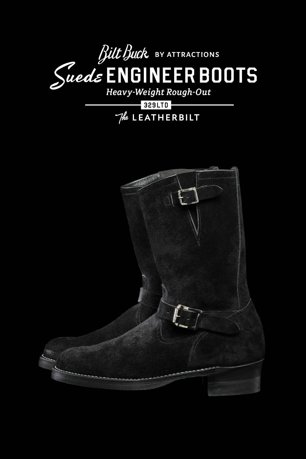 Lot.329LTD Suede Engineer Boots Heavy-Weight Rough-Out