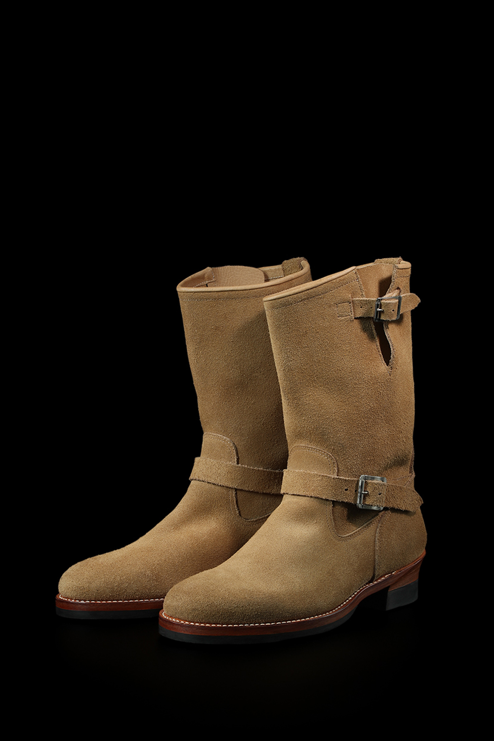 Lot.329 Suede Engineer Boots Sand Beige