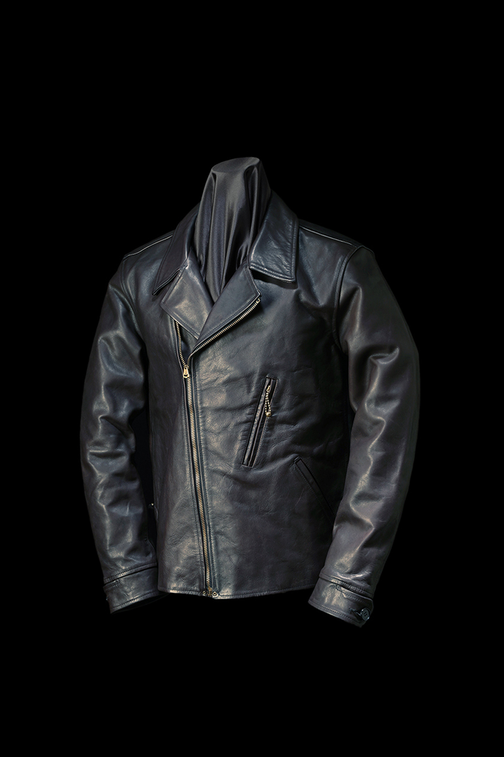 Lot.379 Horsehide Double Flats Jacket