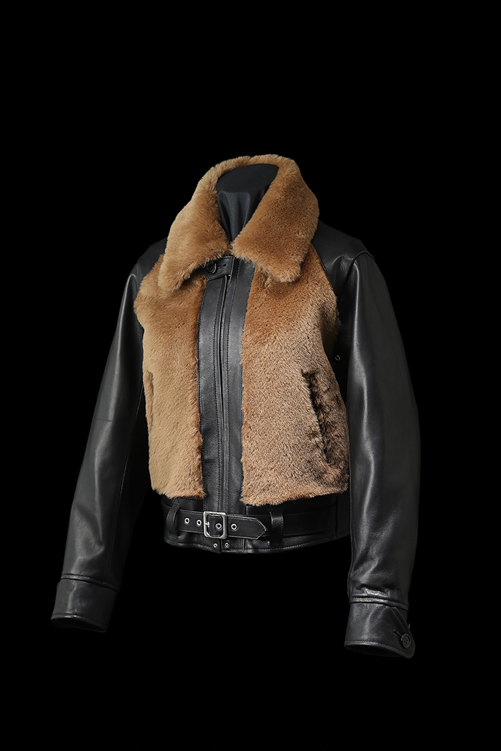 Lot.500W Queen’s Grizzly Jacket Black × Camel