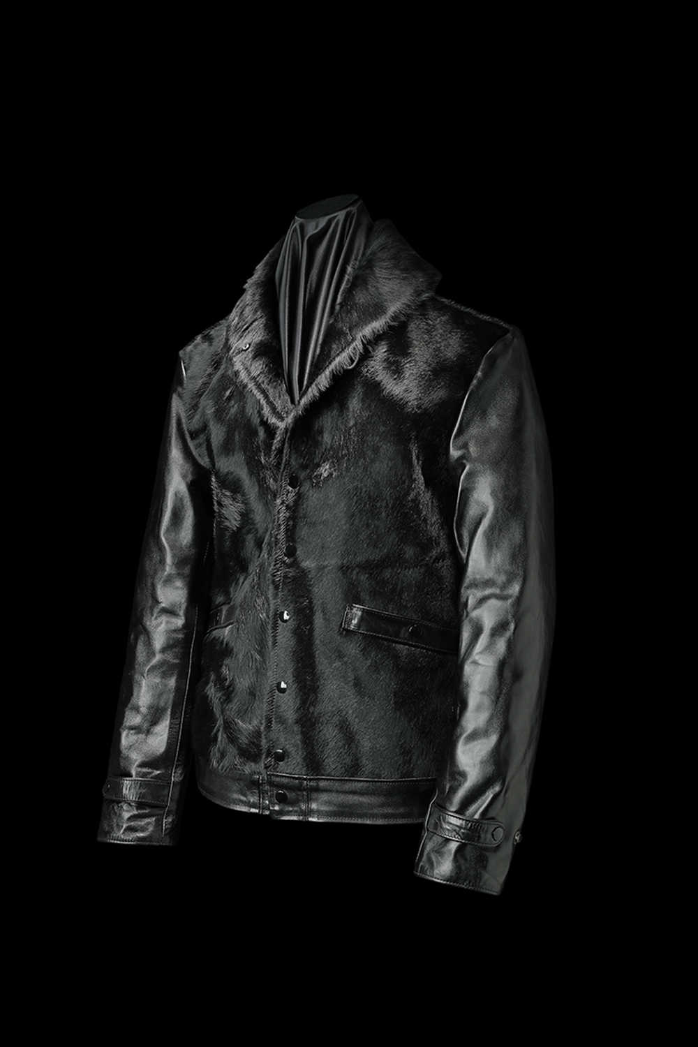 Lot.625 Hair On Horsehide King Shawl Jacket